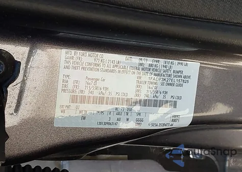 2014 Ford Focus Se из США, поврежденный, VIN 1FADP3K27EL157825